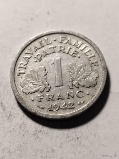 Франция 1 франк 1942