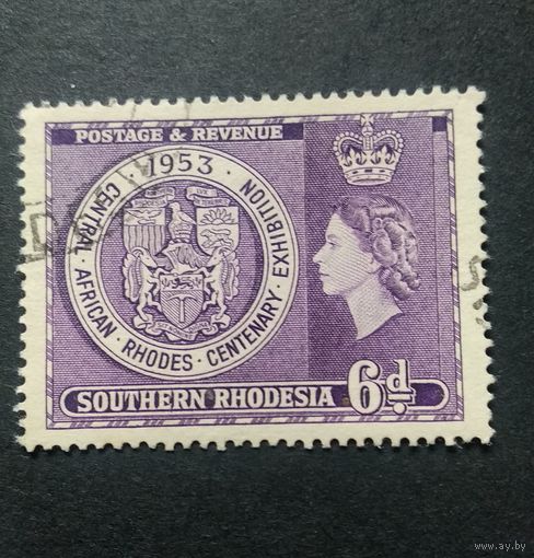 Великобритания\248с\ Южная Родезия 1953 Королева Англии Елизавета. герб