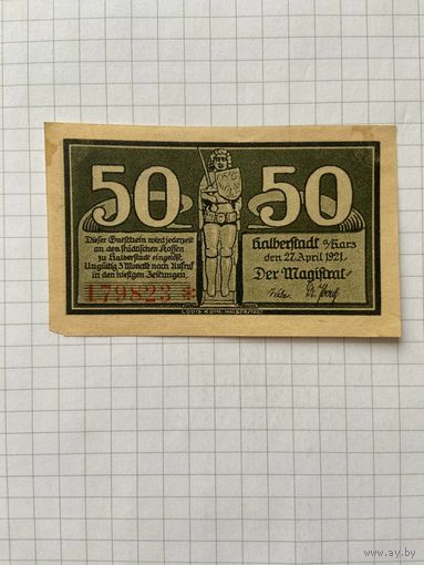50 пфенигов (нотгельды) г. Германия.-2912
