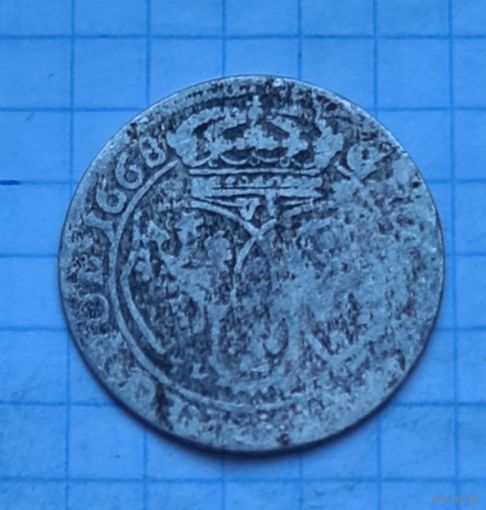 6 грош 1668 год