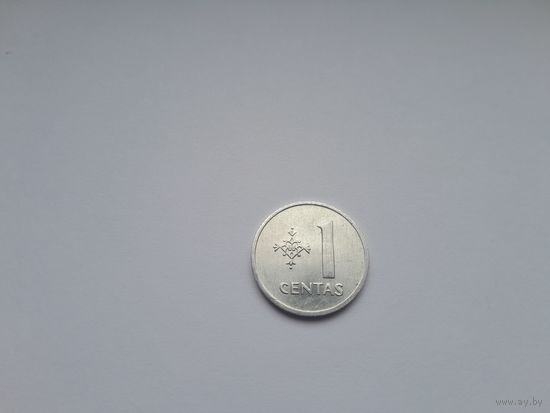 1 цент 1991 года. Литва. UNC.