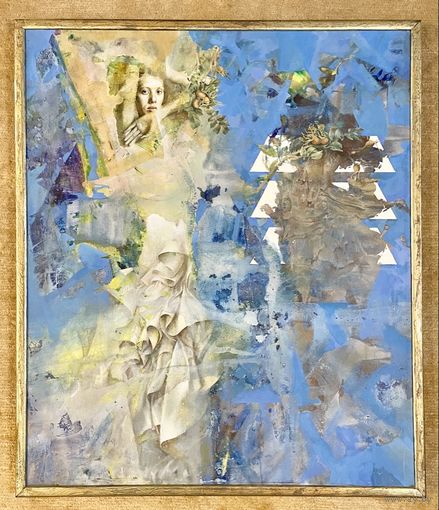 Зинкевич В.Л. Заслуженный художник."Страницы сопотского дневника". В каталоге зеркальная работа художника "Сопотский дневник". Холст, акрил. Размер 100х90 см.