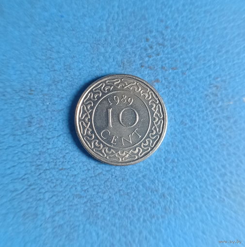 Суринам 10 цент 1989 год