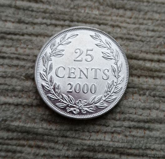 Werty71 Либерия 25 центов 2000 Блеск