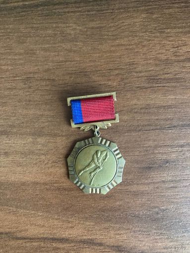 Знак. Комитет по физкультуре и спорту при Совете Министров РСФСР. Хоккей. Тяжелый