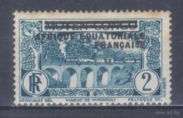 [129] Французские колонии. Французская Экваториальная Африка 1936. Надпечатка.2с. МН