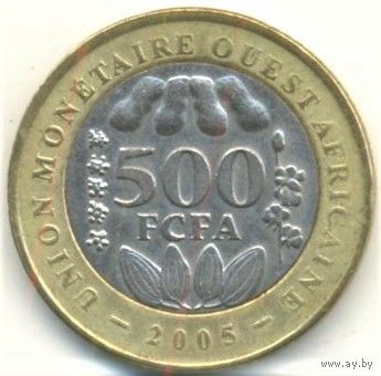 Западная Африка. 500 франков 2005 г.