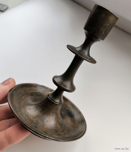 Старинный подсвечник бронза. С рубля