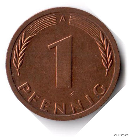 Германия. 1 пфенниг. 1991 A