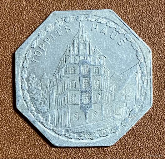 Германия Нюрнберг нотгельд 20 пфеннигов 1919 год. Дом Топплера . трамвайный жетон