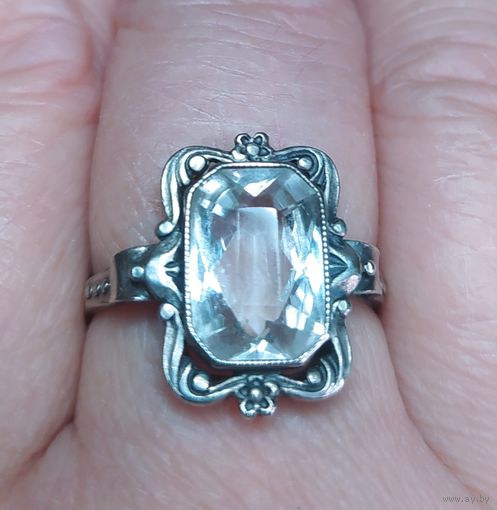 Хит! СЮ Ag 875 кольцо с горным хрусталем
