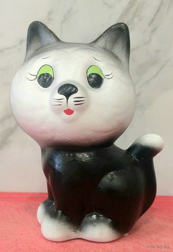 Копилка Многоразовая * Статуэтка * Кот * Кошка * Котик * Котёнок * Керамика * высота 16 см