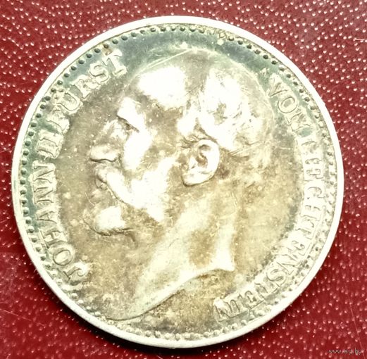 Лихтенштейн 1 крона 1904. Редкость