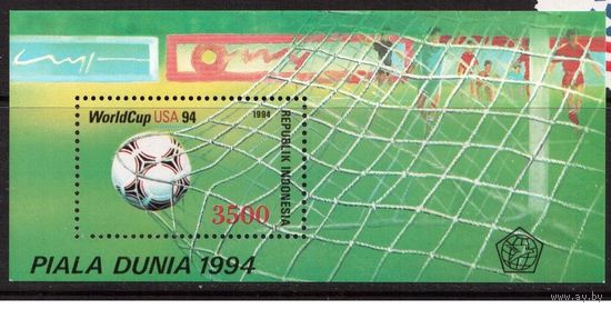 Индонезия-1994,(Мих.Бл.94)  **  Спорт, ЧМ-1994 по футболу,