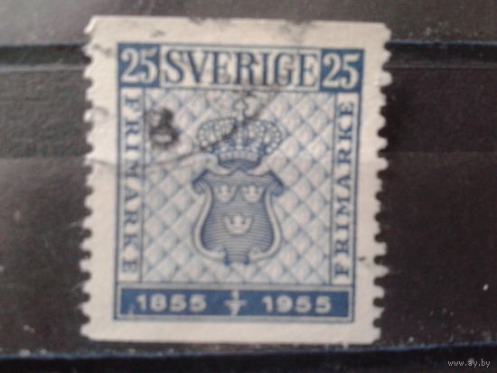 Швеция 1955 100 лет шведской марке, герб