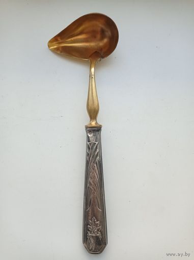 Ложка для соуса Франция рукоять серебро с 1 рубля без МЦ!