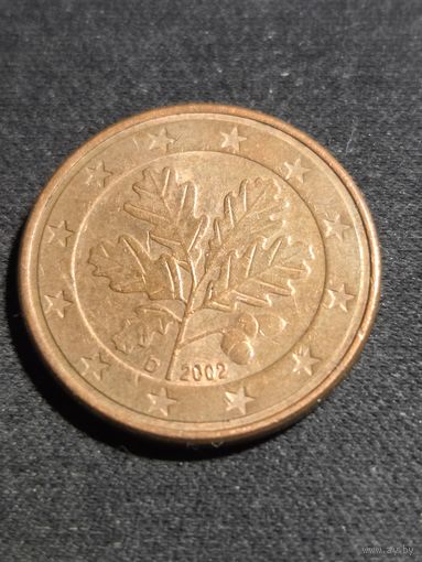 Германия 5 евроцентов 2002 D