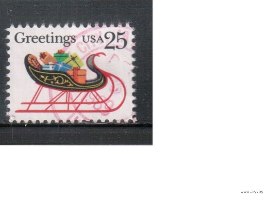 США-1989, (Мих.2058),   гаш. ,Рождество