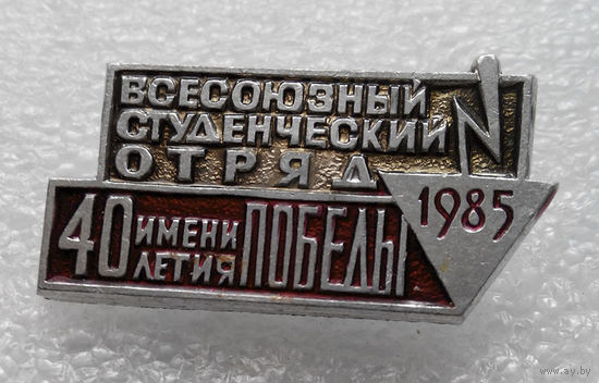Значок. Всесоюзный студенческий отряд 1985 #0221