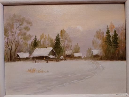 Картина маслом "Зима"