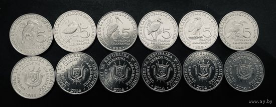 Бурунди НАБОР 6 монет 2014 ФАУНА ПТИЦЫ UNC