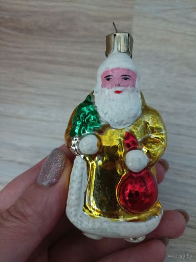 Елочные игрушки, стекло дед мороз