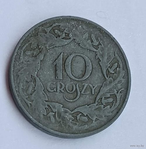 10 грош  1923  цинк  Польша ( Rzeczpospolita Polska )