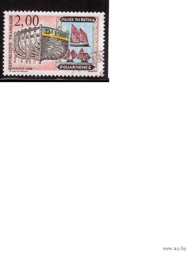 Франция-1988 (Мих.2684) ,  гаш.,  Флот, Корабли,