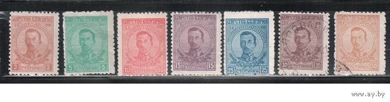Болгария-1919, (Мих.128-134),   * (2 м - гаш.)  , Царь Борис III, (полная серия)