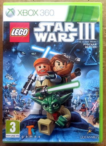 LEGO Star Wars 3. The Clone Wars III. X-BOX 360. Игра вероятно для прошитого xbox. Диск