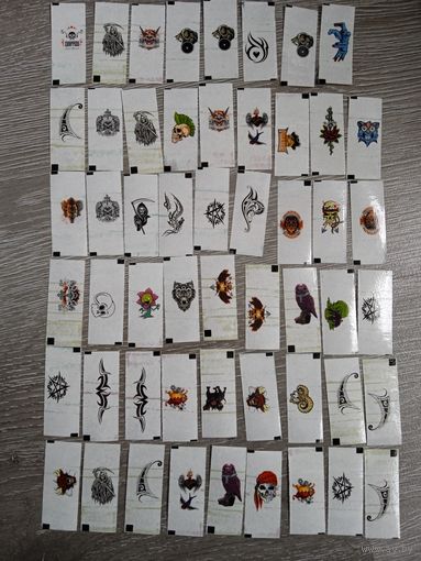 Вкладыши от жвачки. 60 штук.