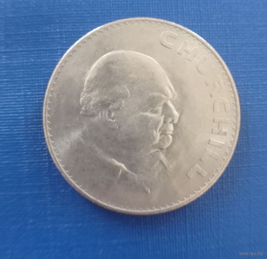 Великобритания 1 крона 1965 год королева Елизавета II Уинстон Черчилль