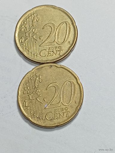 Ирландия 20 евро центров 2002 года  .