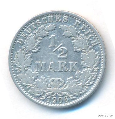 1/2 марки 1906 год A _состояние VF