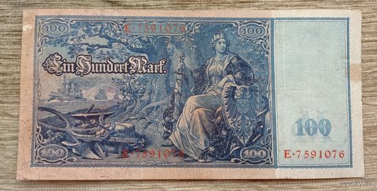 Werty71 Германия 100 марок 1910 банкнота Корабль большой формат