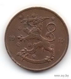 КОРОЛЕВСТВО ФИНЛЯНДИЯ. 5 ПЕННИ 1919.