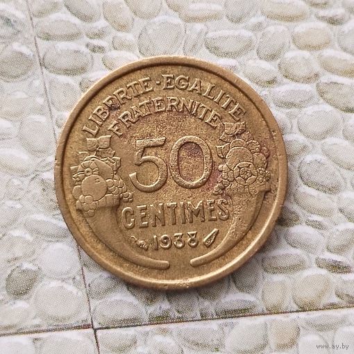 50 сантимов 1938 года Франция. Третья Республика.