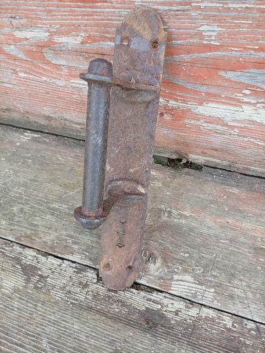 Старинная, большая "Дверная ручка" металл, 1930-40г,ретро-ссср!