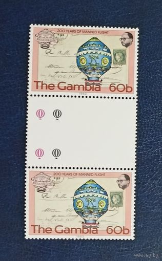 Гамбия** 200 лет первого полета на воздушном шаре гаттер-пара