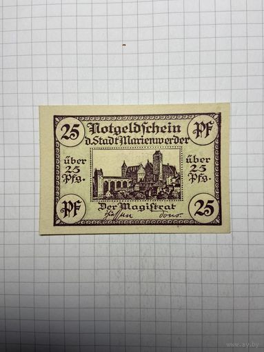 Нотгельд 25 пфеннигов Германия -3012