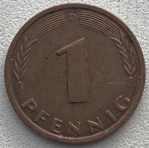 Германия 1 пфенниг 1987 г. D