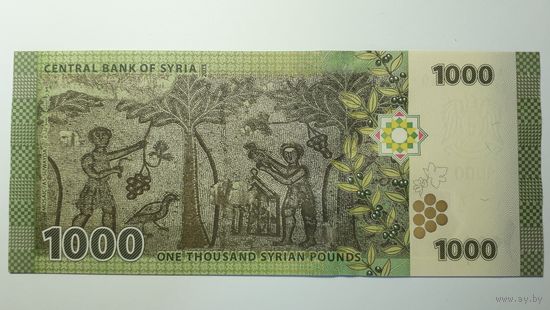 Сирия, 1000 фунтов 2013 г. Серия A/23. UNC.