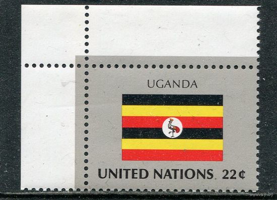США. ООН Нью-Йорк. Флаг Уганды