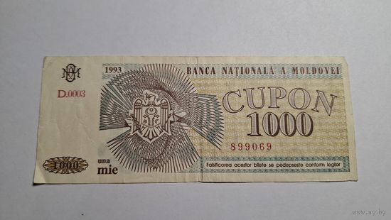 Молдова 1000 купонов 1993