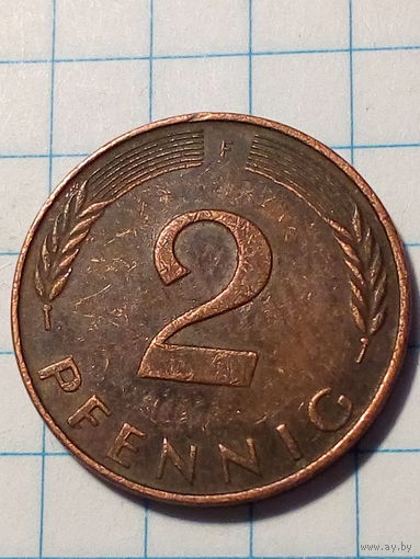 2 пфеннига Германия 1991 F