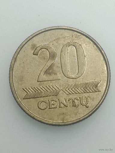 Литва 20 центов 2008 года .