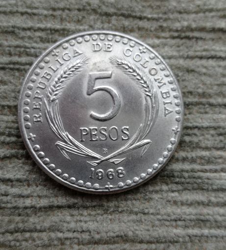 Werty71 Колумбия 5 песо 1968 39-й Международный Евхаристический Конгресс