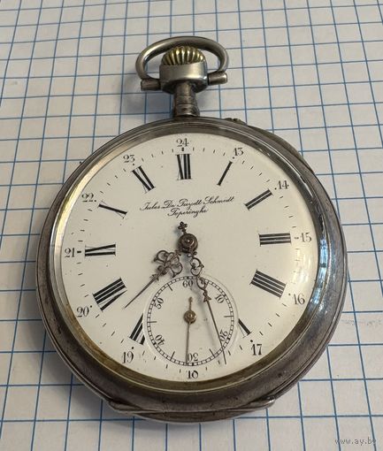 Часы карманные . Механика . Серебро 800 проба . Идут
