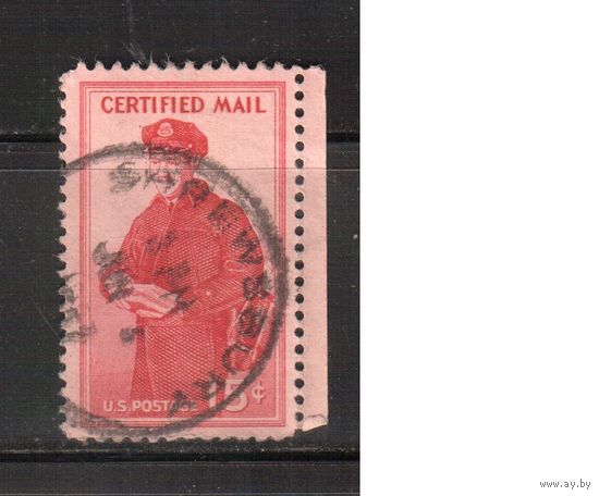 США-1955, (Мих.688), гаш. , Почтальон, (одиночка), ,