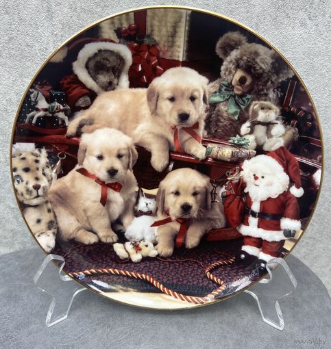 Декоративная тарелка Royal Doulton Рождественское приветствие Англия 20.5 см